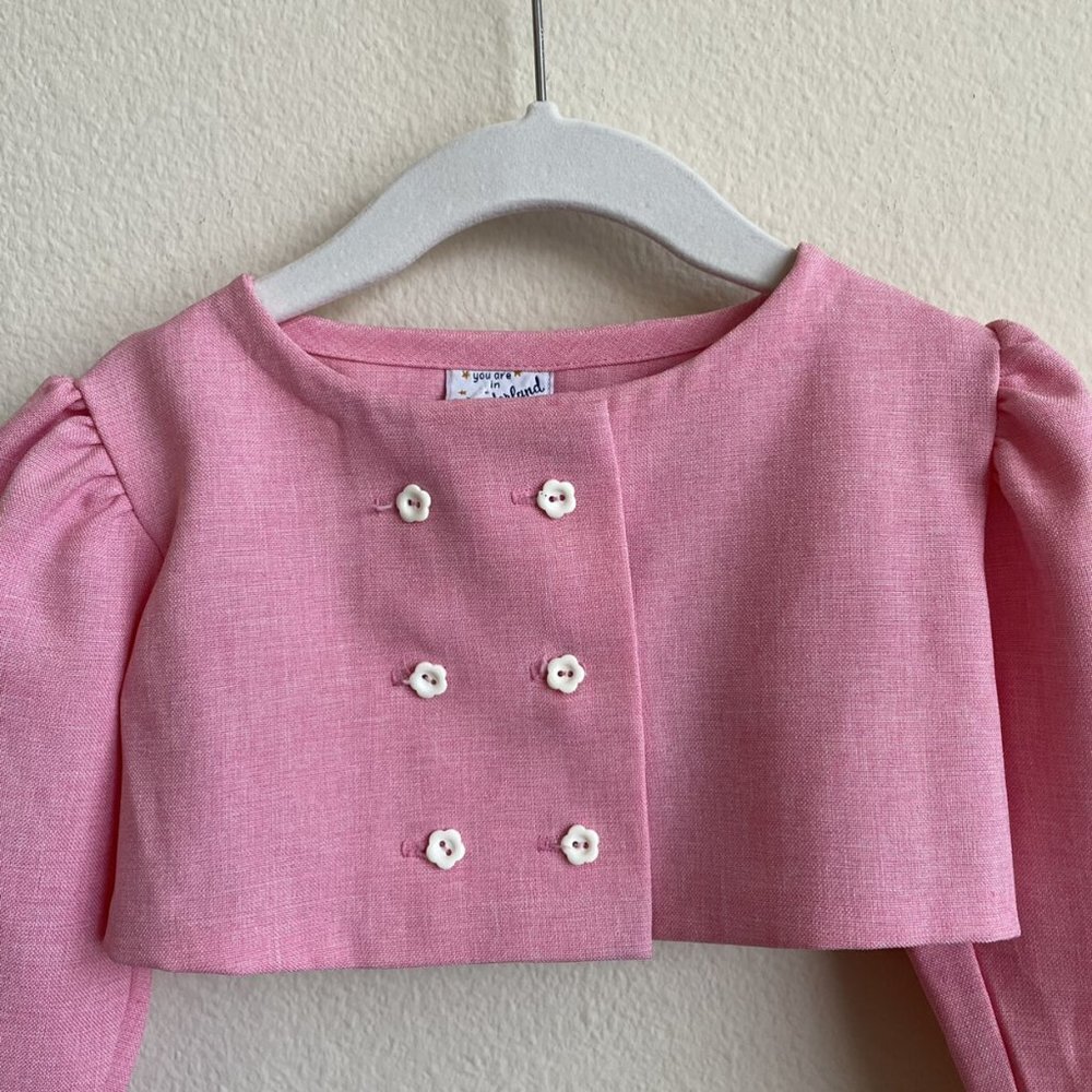 Vintage Pleated Shift Dress w/ Cropped Jacket - Picture 13 of 15